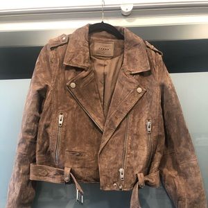 Blank NYC Brown Suede Moto Jacket- Medium